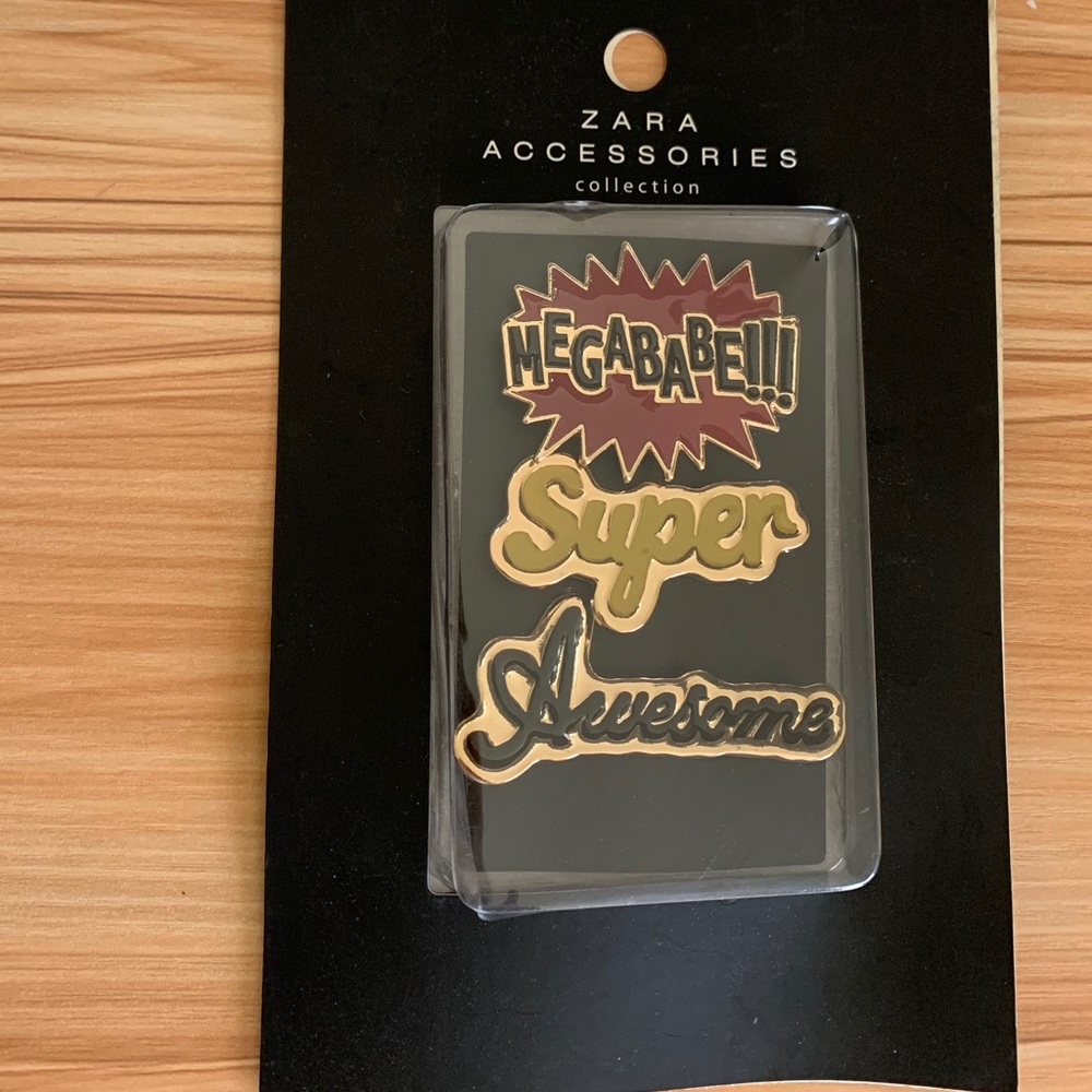Zara metal brooch / pin
